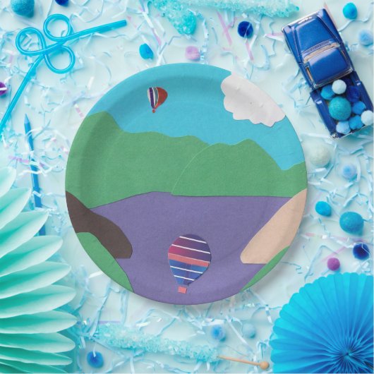 Papierplatte mit Bergsee-Design Pappteller (Party)