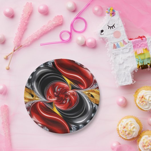 Papierplatte mit deutschem Farbdesign Pappteller (Party)