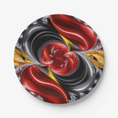 Papierplatte mit deutschem Farbdesign Pappteller (Vorderseite)