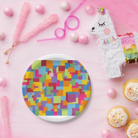 Papierplatte mit Fun Bright Fett feinen Kunstdesig Pappteller (Party)