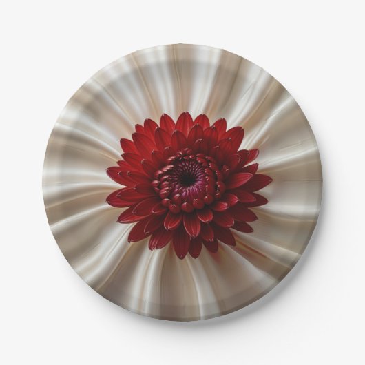 Papierplatte mit japanischer Farbgestaltung Pappteller (Vorderseite)