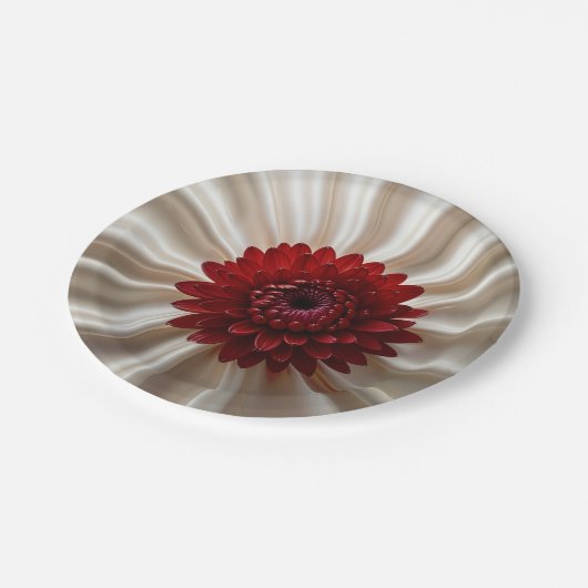 Papierplatte mit japanischer Farbgestaltung Pappteller (Schrägansicht)