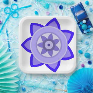 PAPIERPLATTE MIT SCHÖNER KUNST DER BLUME PAPPTELLER