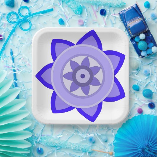 PAPIERPLATTE MIT SCHÖNER KUNST DER BLUME PAPPTELLER (Party)