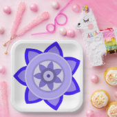 PAPIERPLATTE MIT SCHÖNER KUNST DER BLUME PAPPTELLER (Party)