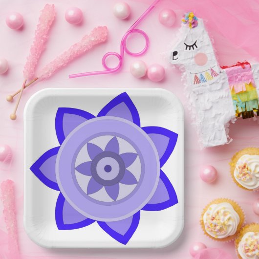 PAPIERPLATTE MIT SCHÖNER KUNST DER BLUME PAPPTELLER (Party)