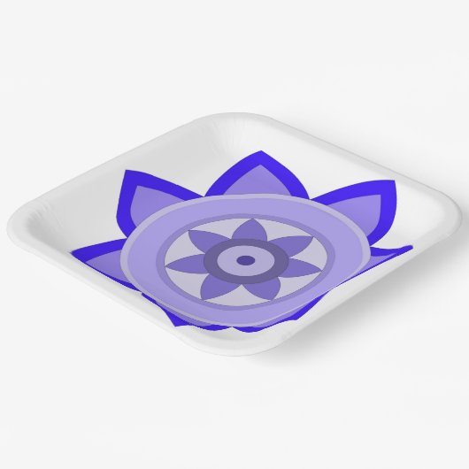 PAPIERPLATTE MIT SCHÖNER KUNST DER BLUME PAPPTELLER (Gewinkelt)