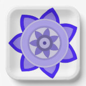 PAPIERPLATTE MIT SCHÖNER KUNST DER BLUME PAPPTELLER (Vorderseite)