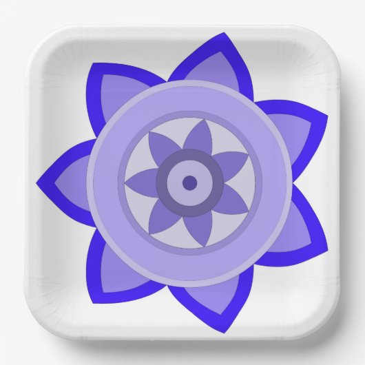 PAPIERPLATTE MIT SCHÖNER KUNST DER BLUME PAPPTELLER (Vorderseite)