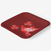 PAPIERPLATTE MIT SCHÖNER KUNST DES VÖGELS UND DER PAPPTELLER (Gewinkelt)