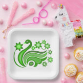 PAPIERPLATTE MIT SCHÖNER KUNST DES VÖGELS UND DER  PAPPTELLER (Party)