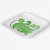 PAPIERPLATTE MIT SCHÖNER KUNST DES VÖGELS UND DER PAPPTELLER (Gewinkelt)