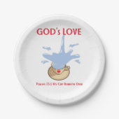 Papierplatte mit Schrift Pappteller (Vorderseite)