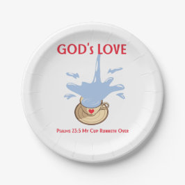 Papierplatte mit Schrift Pappteller