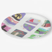 Papierplatte mit Strand und anderen Outdoorszenen Pappteller (Schrägansicht)
