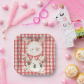 Papierplatte mit Weihnachtsfigur Pappteller (Party)