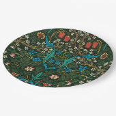 PAPIERPLATTE MIT WILLIAM MORRIS "TULIPS"-DESIGN PAPPTELLER (Schrägansicht)