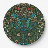 PAPIERPLATTE MIT WILLIAM MORRIS "TULIPS"-DESIGN PAPPTELLER (Vorderseite)
