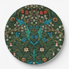 PAPIERPLATTE MIT WILLIAM MORRIS "TULIPS"-DESIGN PAPPTELLER