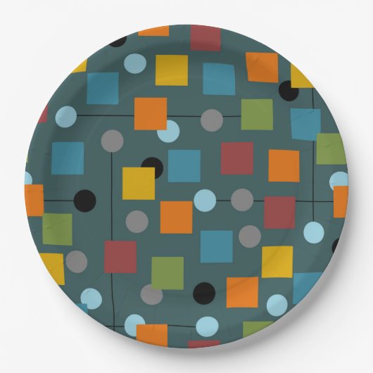 Papierplatte - Moderne Mitte des 1.3. Nahtlos Pappteller (Vorderseite)