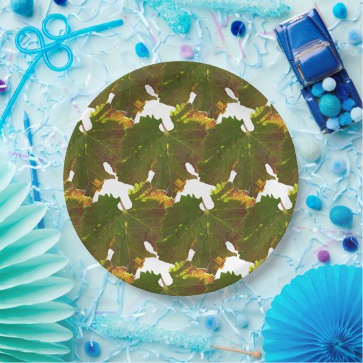 Papierplatte - Mosaik aus grünem Traubenleder Pappteller (Party)