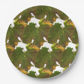 Papierplatte - Mosaik aus grünem Traubenleder Pappteller (Vorderseite)