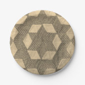 Papierplatte - Muster für Quilt-Blöcke Pappteller (Vorderseite)