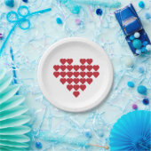 Papierplatte Niedlich Hearts Romantische Geburtsta Pappteller (Party)