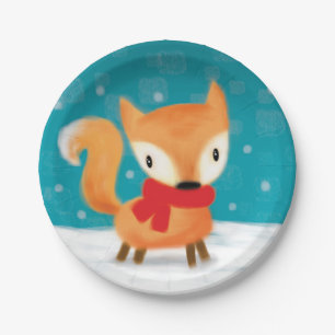 ♥ PAPIERplatte ♥ niedlicher Weihnachtsfuchs im Pappteller