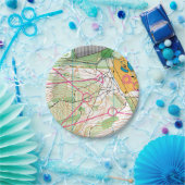 Papierplatte - Orientierungskarte Pappteller (Party)