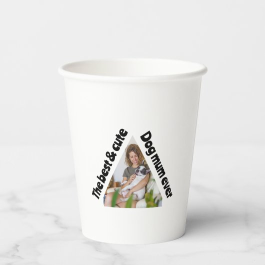 Papierplatte Pappbecher (Rückseite)