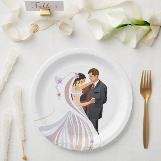 Papierplatte Pappteller (Hochzeit)