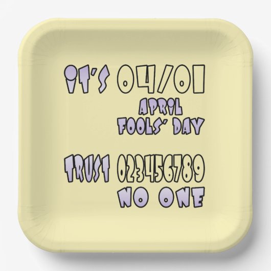 Papierplatte Pappteller (Vorderseite)