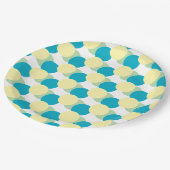 Papierplatte - Pastellkreise - Überschneidung Pappteller (Schrägansicht)