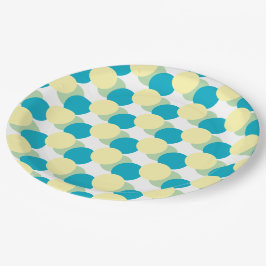 Papierplatte - Pastellkreise - Überschneidung Pappteller