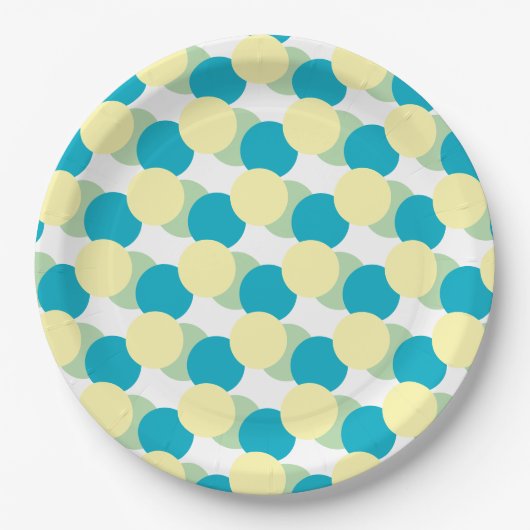 Papierplatte - Pastellkreise - Überschneidung Pappteller (Vorderseite)