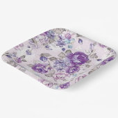 Papierplatte "Periwinkle floral design" Pappteller (Gewinkelt)