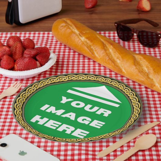Papierplatte - Personalisiert - Bild hinzufügen / Pappteller (Picknick)