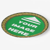 Papierplatte - Personalisiert - Bild hinzufügen / Pappteller (Schrägansicht)