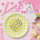 Papierplatte Picnic Time Yellow Gingham Pappteller (Party)
