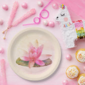 PAPIERPLATTE: PINK LOTUS PAPPTELLER (Party)