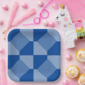 Papierplatte - Quadrate und Dreiecke Pappteller (Party)