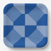 Papierplatte - Quadrate und Dreiecke Pappteller (Vorderseite)