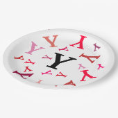 Papierplatte - Rechtschreibweise in Rollen und Pin Pappteller (Schrägansicht)