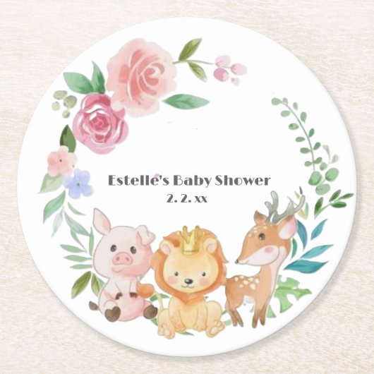 Papierplatte Runder Pappuntersetzer (Vorderseite)