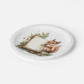 Papierplatte Rustikale Herbstdusche Teller (Schrägansicht)