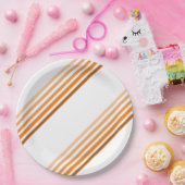 Papierplatte - Schatten der orangen diagonalen Str Pappteller (Party)