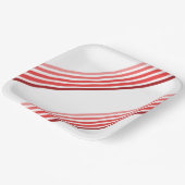 Papierplatte - Schatten roter, diagonaler Streifen Pappteller (Gewinkelt)