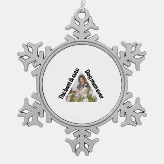 Papierplatte Schneeflocken Zinn-Ornament (Vorderseite)