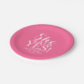 Papierplatte - Sie sagte ja Pappteller (Schrägansicht)